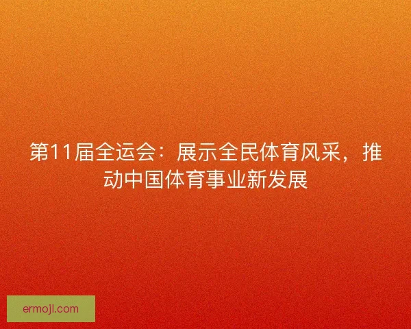 第11届全运会：展示全民体育风采，推动中国体育事业新发展